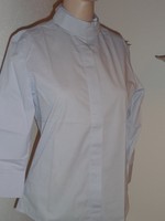 Turnierbluse Reitbluse Bluse Busse stretch blau Kinder  140, 152. 164, 176 