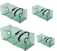 Reuse Köderfischreuse Aalreuse mit Federstahlrahmen und Futtertasche 4 Größen