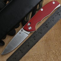 Shirogorov 95 red g10 D2 blade KLAPPMESSER folding knife messer taschenmesser