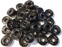 **8x ABEC7-Kugellager 608-ZZ.ABEC7- schwarz/schwarz - .... 8x22x7 mm ....**NEU**
