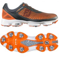 Footjoy Mens HyperFlex Golf Shoes #51015 UK 9 M 2015 Charcoal / Orange