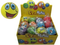 24x Softball Smiley 6 cm Stress Ball Knautschball Schaumstoffball Ball Gesicht