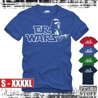 ER WARS - T-SHIRT {SIEBDRUCK},Star Wars,Darth Vader,Jedi,Yoda,Darkside,Fun-Shirt