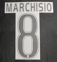FC Juventus MARCHISIO Player Size Flock fürs Adidas Home Trikot Shirt 2015-2016 