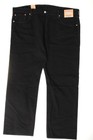 LEVI'S NEW Black Men's 501 Solid Classic, Straight Leg Jeans 46x32 TEDO