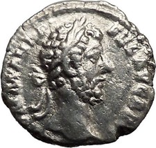 Commodus son of Marcus Aurelius 186AD Silver Roman Coin Happiness Cult i36388