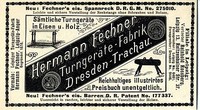 Hermann Fechner Dresden- Trachau Turngeräte- Fabrik Historische Reklame von 1907