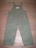 EUC Girls Osh Kosh Lightweight Khaki Overalls w/ Rope Straps & Flowers. 24 mo