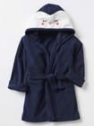 Baby Gap NWT 2T 3T 4T 5T Toddler Girl Navy Fleece Penguin Hooded Bath Sleep Robe