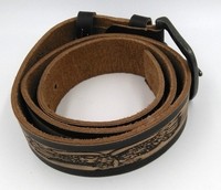 Herren Leder Gürtel-Herrengürtel Echt Büffel Leder Biker Gürtel M3