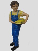 Seltene Schaufenster-Werbe-Figur "VW AUTOMECHANIKER MIT VW KARMANN GHIA" Werbung