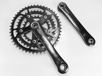 Retro Vintage Kult Shimano XT FC-M730 Kurbelgarnitur schwarz Kurbel 48 Zähne