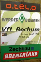 Spielplakat - 26.02.1999 - Werder Bremen vs. VfL Bochum + Sammler +