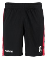 Hummel SC Freiburg Fußball Hose Home 2016 2017 Polyester schwarz rot Kinder