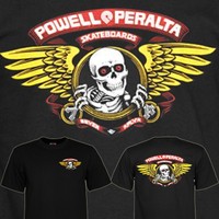 POWELL PERALTA Flügel Ripper Skateboard T-Shirt Schwarz