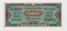 France - 1944, 500 Francs Wwii military certificate