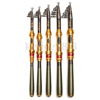 1.8m/2.1m/2.4m/2.7m/3m Tragbar Carbon Teleskop Angelrute Angelset Karpfenrute