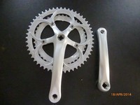 1x  neue 2 fach alu kettenradgarnitur für rennräder marke mithy mit 42+52 zähnen