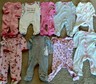 Lot 9 Pair Baby Girl's Footed Pajamas, 4 Cat Theme Size 9 months EUC