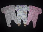Carter's Baby Girls Footed Fleece Sleeper Pajamas Lot 6 Months