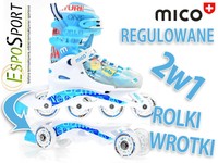 3-1 Rollschuhe Inliner Quad verstellbar MICO 26-29 30-33 34-37 Inlineskates NEU