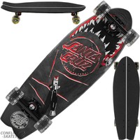 SANTA CRUZ "Land Shark Night Shark" Cruzer Skateboard Komplett Leuchtend Reifen