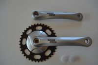 STURMEY ARCHER Single Speed Kurbel 38 Zähne Alu matt silber 170 mm 1-fach