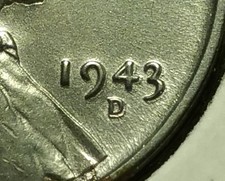 1943 D Steel Lincoln Wheat Penny #W22982