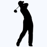 Aufkleber Golf, Golfer - 30 Farben zur Wahl - Motiv 8, konturgeschnitten
