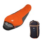 0 Degree Mummy Sleeping Bag Cold Weather Outdoor Camping with Carrying Bag
