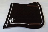 Neu! Antikschabracke Barockschabracke Samtschabracke Modell "Wappen" dunkelbraun