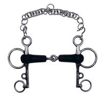 Gummi-Pelham gebrochen Gebiss Pelham Edelstahl Nagelneu