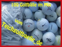 100 Golfbälle  Marken Mix  Markenmix + 100 Tees ***AAA-AA-A*** Top Qualität !! 