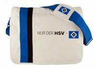 Hamburger SV Fanartikel HSV Tasche groß weiss viele Fächer Canvas günstig neu