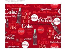 COCA COLA COTTON FABRIC-COCA COLA QUILTING FABRIC-COCA COLA COKE FABRIC-10050