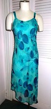 Glittery Teal Mlle Gabrielle Vintage Sleeveless Evening Cocktail Dress Size 10