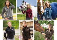 Equi Thème Dolce Polar Fleecejacke für Damen Reitjacke braun schwarz blau lila