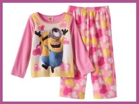 Toddler Girl's Minions 2-Piece Fleece Pajama Set, Size 4T