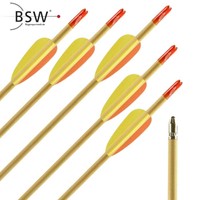 10x Holzpfeil Old Wood rot-gelb Pfeile 24 Zoll