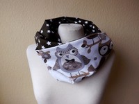 Toller Loop,Damen Schal, Rundschal, Wendeloop, Dawanda -EULEN -neu- braun-Sterne