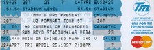U2 - Unused Full Concert Ticket Popmart Tour 1997 Las Vegas, Nv