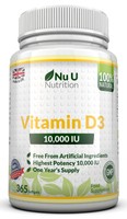 Vitamin D3 10000iu Super Stark 365 Weich Gel Kapseln 100% Geld-zurück-garantie