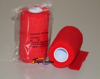 12 x selbsthaftende Bandagen, Haftbandagen Flexbandage, kohäsive Fixierbinde,rot