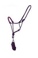 Knotenhalfter mit Strick für Bodenarbeit vers. Farben Pony, Cob, Full