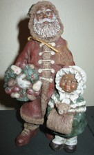 Rare Sarahs Attic Ltd Black Santa Fruits Of Love/Muffy