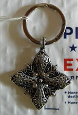 Authentic BRIGHTON Crystal Stones Silver KEYFOB Key chain EXCELLENT CONDITION