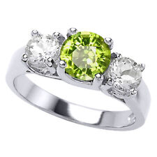 Engagement rings with peridot