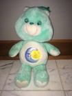 Vintage Bedtime Care Bear 18" Kenner Plush Moon Star Stuffed Animal Green