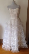 New listing
Vtg 50s Prom Dress Xs/S White Strapless Cupcake Tulle Tiered Party Wedding