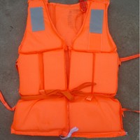 Schaum Rettungsweste Schwimmweste Schwimmhilfe Feststoffweste+Pfeife Orange DE